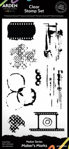 ARDEN CREATIVE STUDIO Clear Stamp Set | Maker Series | Maker's Marks