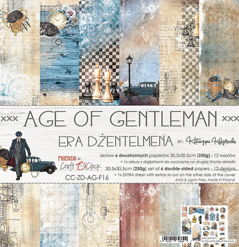 CRAFT O'CLOCK Age of Gentleman | Paper Pack | 12 x 12