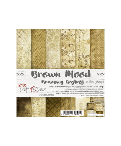CRAFT O'CLOCK Brown Mood | Paper Pack | 6x6