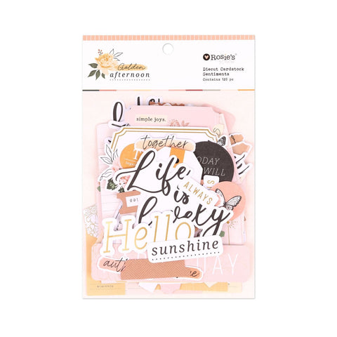 ROSIE'S STUDIO Golden Afternoon | Die-Cut Cardstock Sentiments