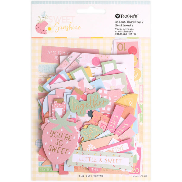ROSIE'S STUDIO Sweet Sunshine | Die-Cut Cardstock Sentiments