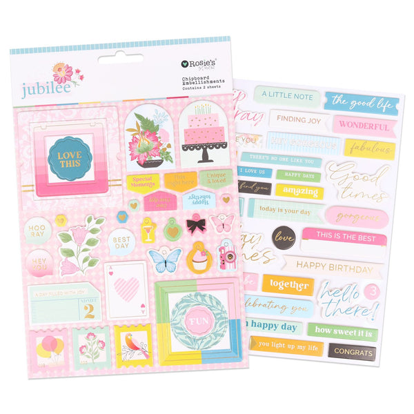 ROSIE'S STUDIO Jubilee | Chipboard Embellishments