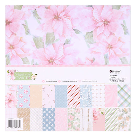 ROSIE'S STUDIO Peppermint Twist | 12x12 Designer Paper Pack