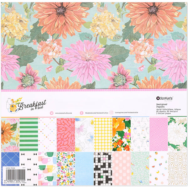 ROSIE'S STUDIO Breakfast in Bed | 12x12 Designer Paper Pack