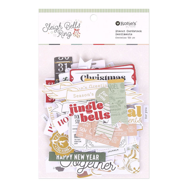 ROSIE'S STUDIO Sleigh Bells Ring | Diecut Cardstock Sentiments