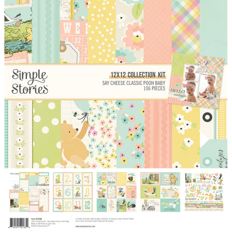 SIMPLE STORIES Say Cheese Classic Pooh Baby| 12x12 Collection Kit
