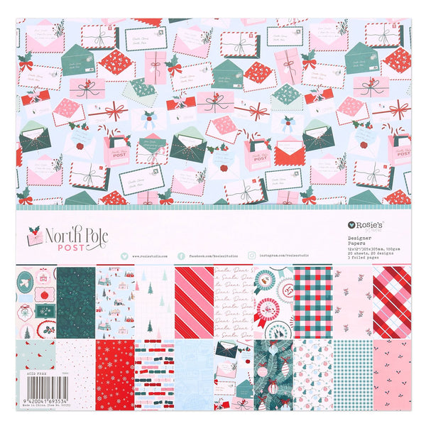 ROSIE'S STUDIO North Pole Post | 12x12 Designer Papers