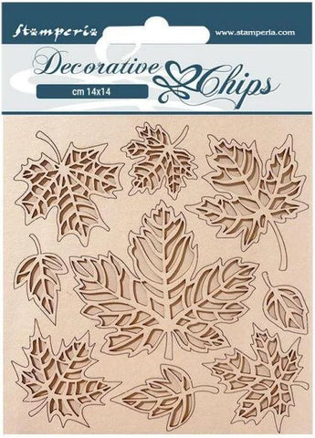 STAMPERIA Decorative Chips | Magic Forest Leaves