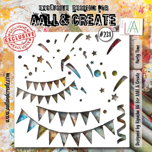 AALL & CREATE Stencil | #231 | Party Time