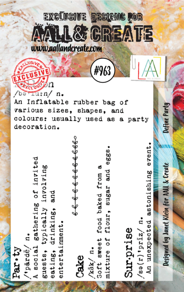 AALL & CREATE Stamp | #963 | Define party