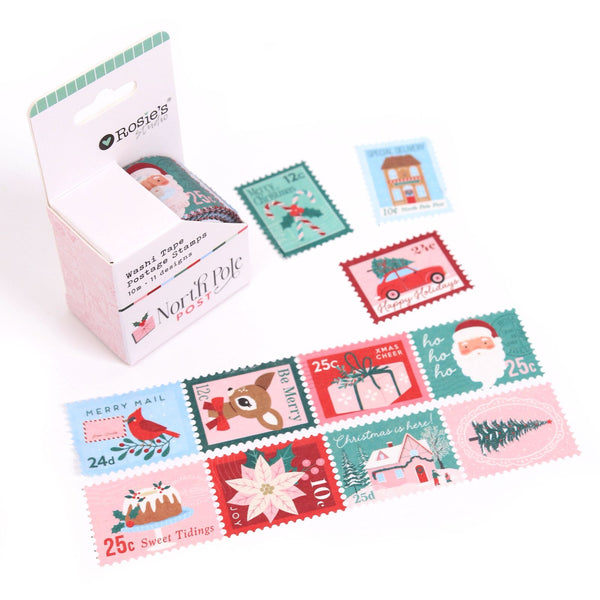 ROSIE'S STUDIO North Pole Post | Washi Tape Postage Stamps