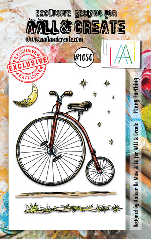 AALL & CREATE Stamp | #1050 |  Penny Farthing