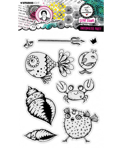 STUDIOLIGHT Art by Marlene | Clear Stamp Set | Signature Collection | Underwater Party