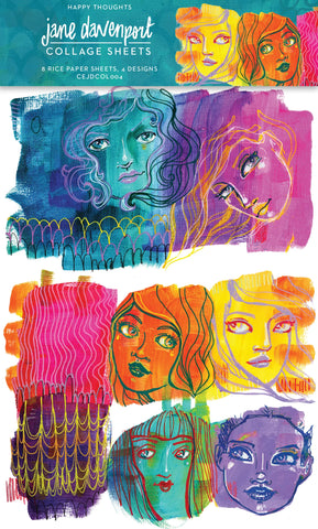 CREATIVE EXPRESSIONS | Jane Davenport | Collage Sheets | Happy Thoughts