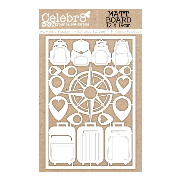 CELEBR8 Chasing Adventure| Matt Board Equi | Chipboard Titles