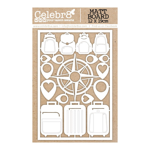 CELEBR8 Chasing Adventure| Matt Board Equi | Chipboard Titles