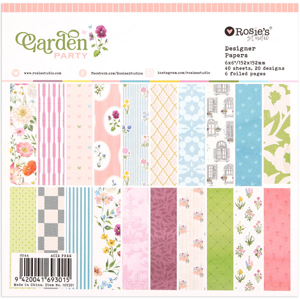 ROSIE'S STUDIO Garden Party | 6x6  Designer Papers