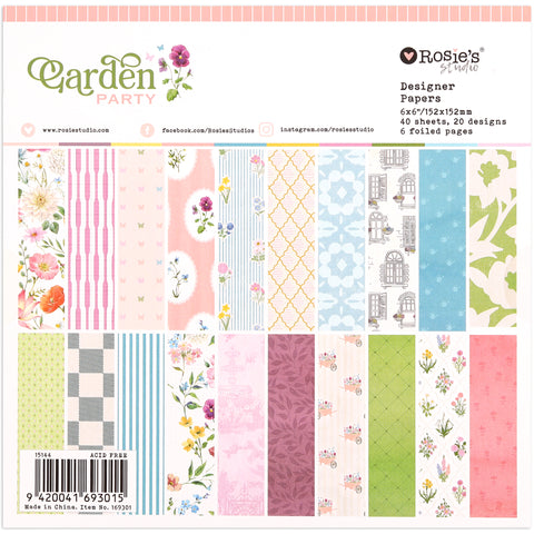 ROSIE'S STUDIO Garden Party | 6x6  Designer Papers