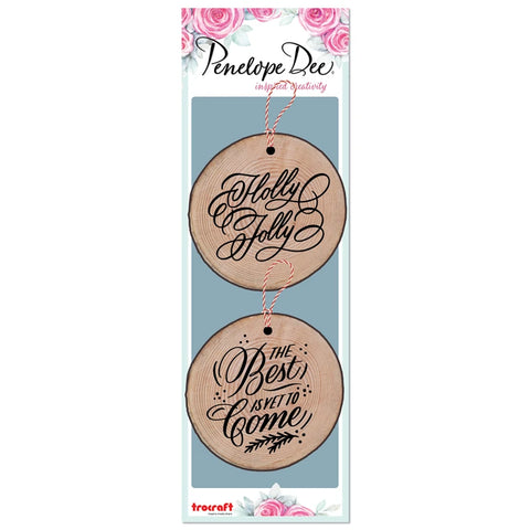 PENELOPE DEE  Majestic | Christmas Wood Slice Tags