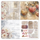 FUNKY FOSSIL Paper Pack | Rustic Romance | 8x8