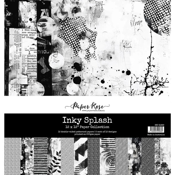 PAPER ROSE Inky Splash | Paper Collection | 12x12