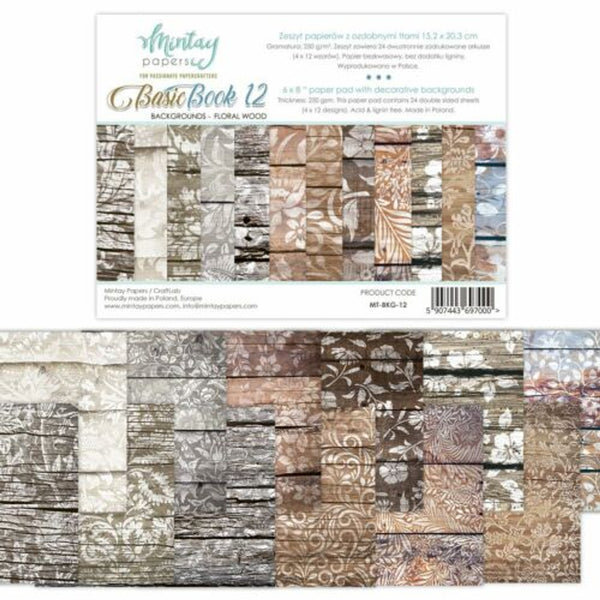 MINTAY Basic Book 12 | Backgrounds Floral Wood | 6x8
