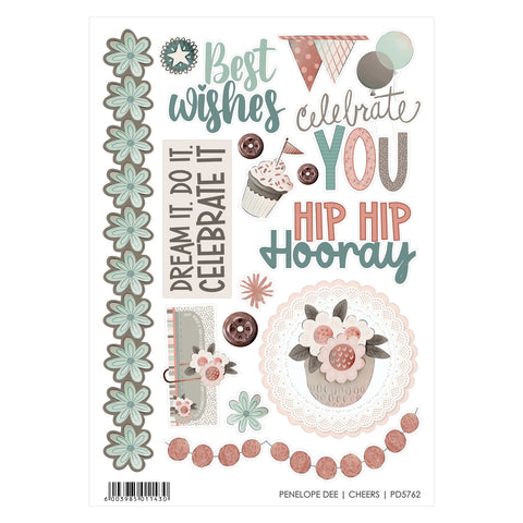 PENELOPE DEE Cheers | A5 Paper Sticker Sheet