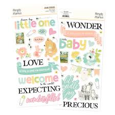 SIMPLE STORIES Say Cheese Classic Pooh Baby | Foam Stickers