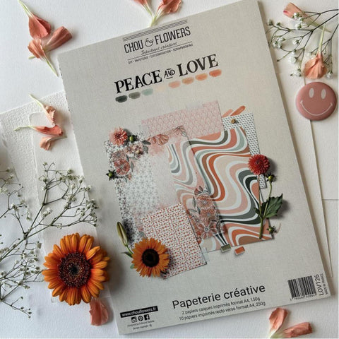 CHOU&FLOWERS Peace & Love | Papeterie Créative | Creative Papers