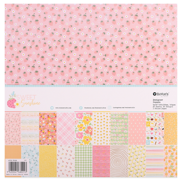 ROSIE'S STUDIO Sweet Sunshine | 12x12 Designer Paper Pack