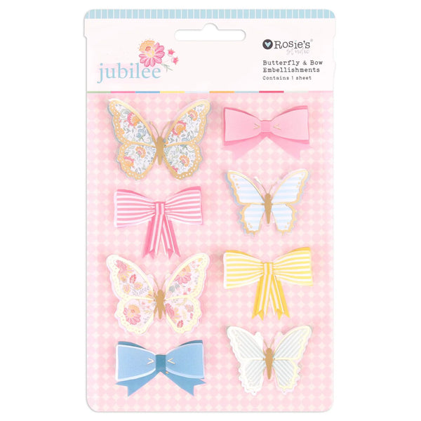 ROSIE'S STUDIO Jubilee | Butterfly & Bow Embellishments