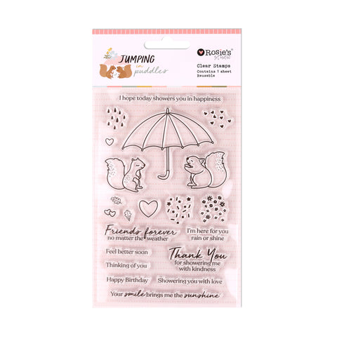ROSIE'S STUDIO Jumping in Puddles | Clear Stamps