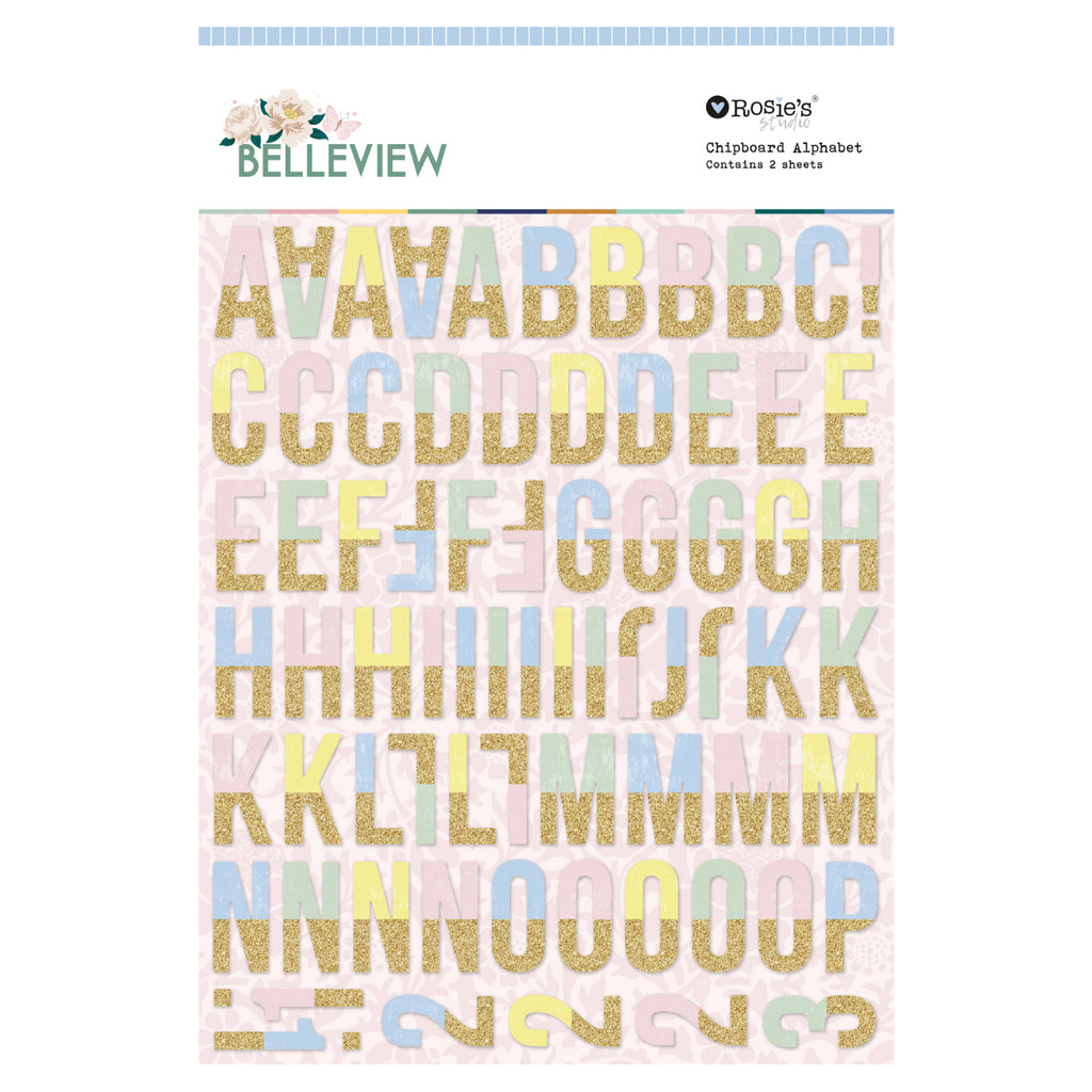 ROSIE'S STUDIO Belleview | Chipboard Alphabet – SCRAP-IT DESIGN STUDIO