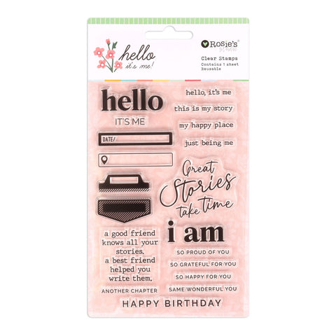 ROSIE'S STUDIO Hello It's Me | Clear Stamp