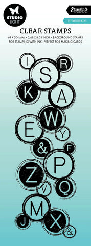 STUDIOLIGHT Essentials Collection | Clear Stamps | Typewriter Keys