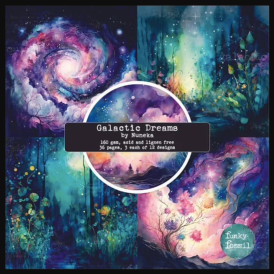 FUNKY FOSSIL Paper Pack | Galactic Dreams | 8x8