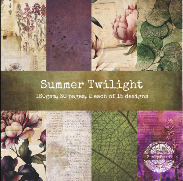 FUNKY FOSSIL Paper Pack | Summer Twilight | 8x8