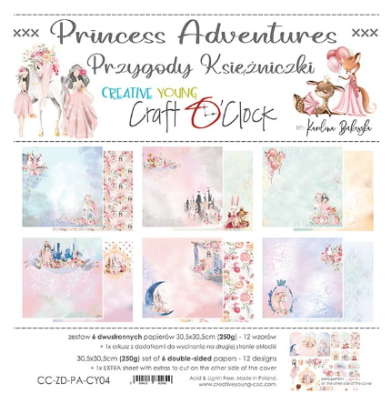 CRAFT O'CLOCK Princess Adventures | Paper Pack | 12 x 12