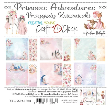 CRAFT O'CLOCK Princess Adventures | Paper Pad | 6x6