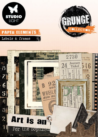 STUDIOLIGHT Grunge Collection | Paper Elements | Labels & Frames
