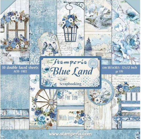 STAMPERIA Blue Land | 12x12 Paper Pack