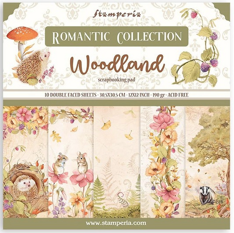 STAMPERIA Romantic Collection | Woodland | 12x12 Paper Pack
