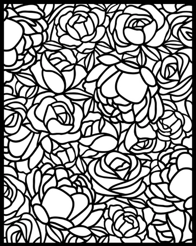 STAMPERIA Stencil | Mixed Media Art | 20cm x 25cm | Romance Forever Rose Pattern
