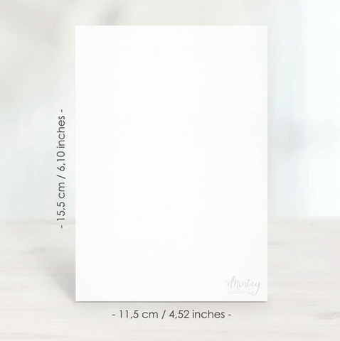 MINTAY Greeting Card Base | White | 11.5cm x 15.5cm