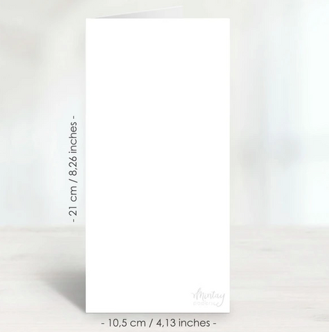 MINTAY Greeting Card Base | White | 10.5cm x 21cm