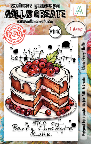 AALL & CREATE Stamp | #1140 | Black Forest Hello