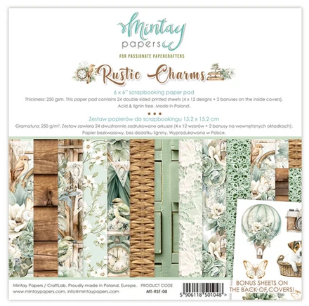 MINTAY Rustic Charms | 6x6 Paper Pad