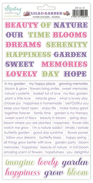 MINTAY Lilac Garden | Paper Stickers | Words