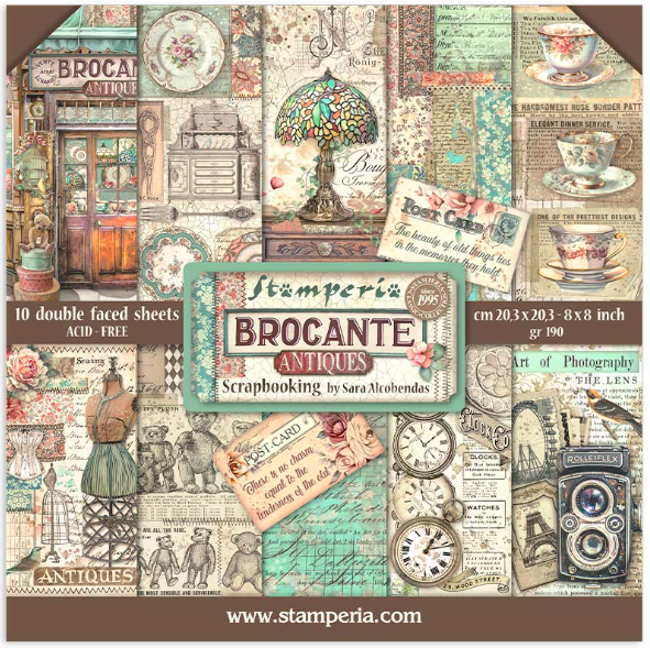 STAMPERIA Brocante Antiques |  Paper Pad | 8x8