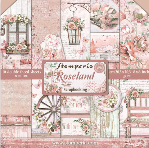 STAMPERIA Roseland |  Paper Pad | 8x8